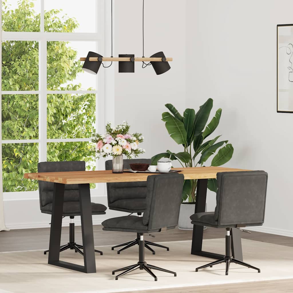 vidaXL Eetkamerstoelen 2 st kunstleer zwart