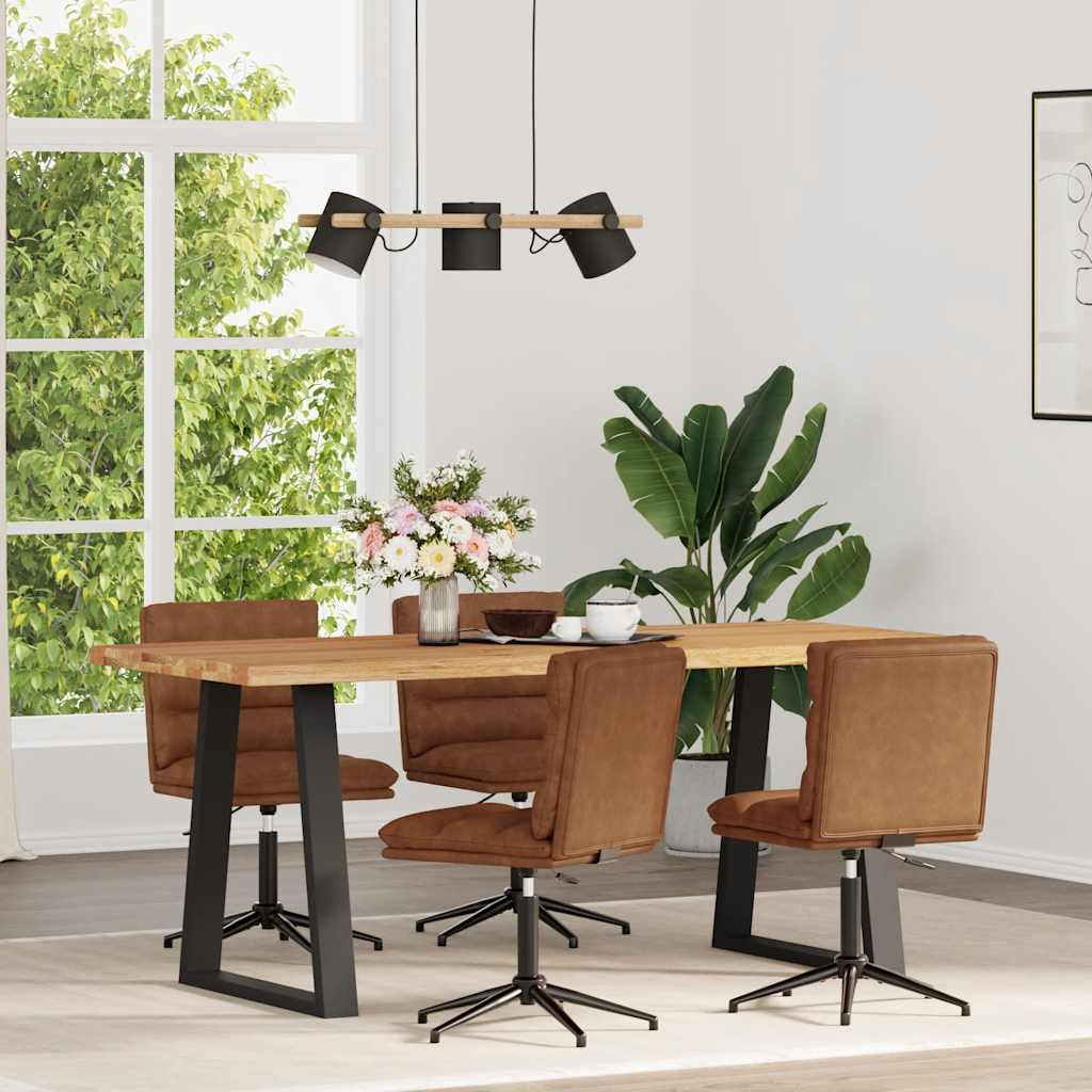 vidaXL Eetkamerstoelen 2 st kunstleer zwart