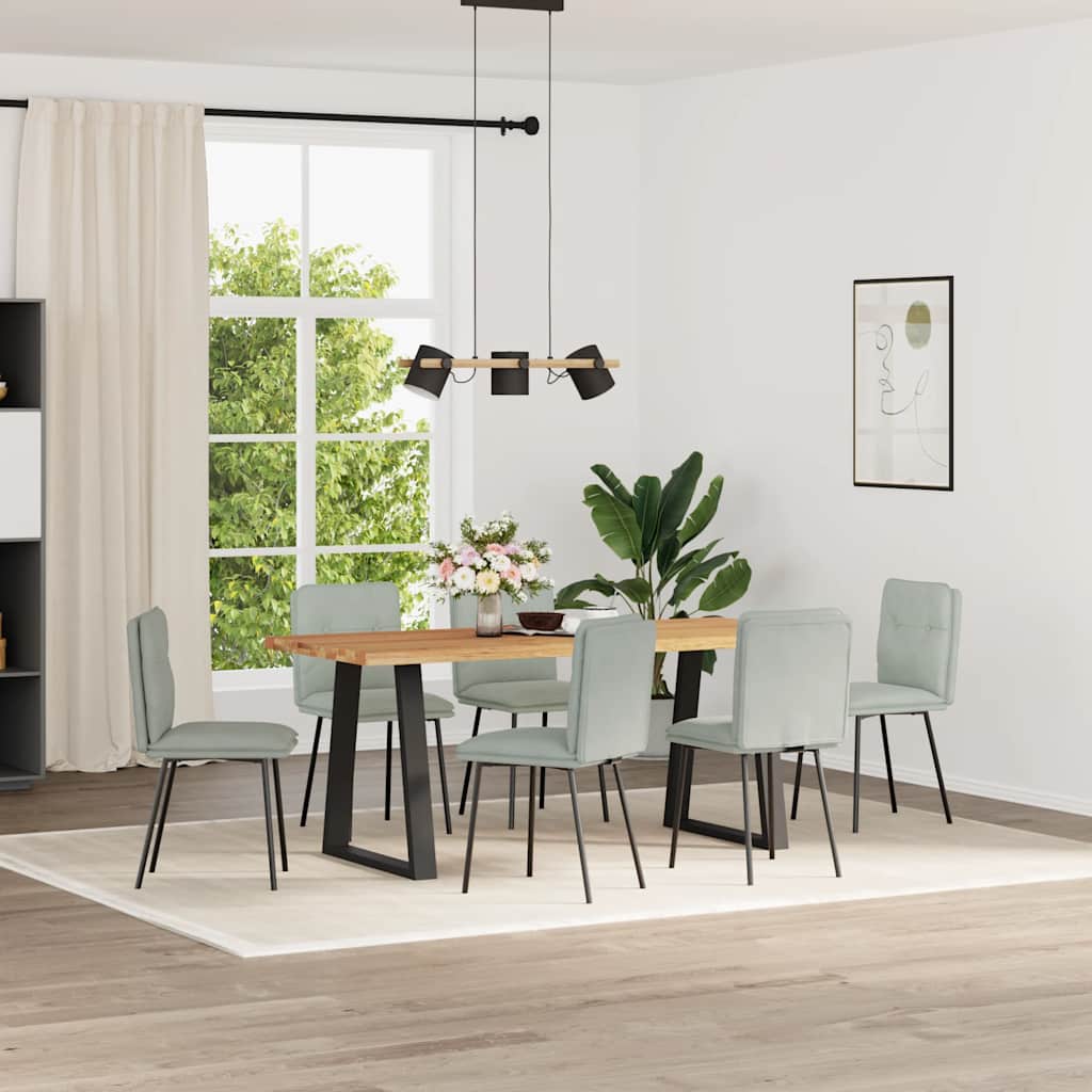 vidaXL Eetkamerstoelen 4 st fluweel lichtgrijs
