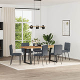 vidaXL Eetkamerstoelen 4 st fluweel lichtgrijs