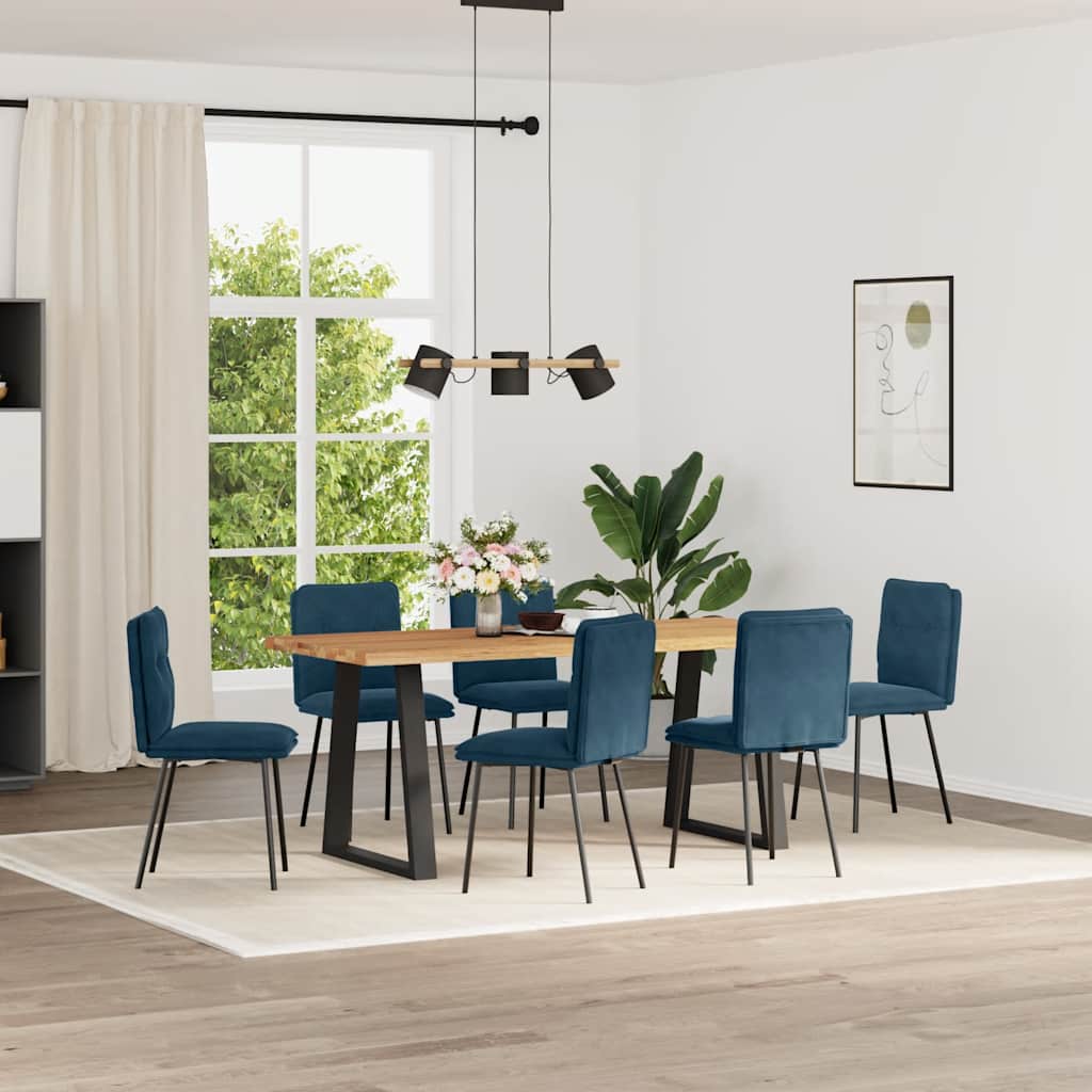 vidaXL Eetkamerstoelen 4 st fluweel lichtgrijs