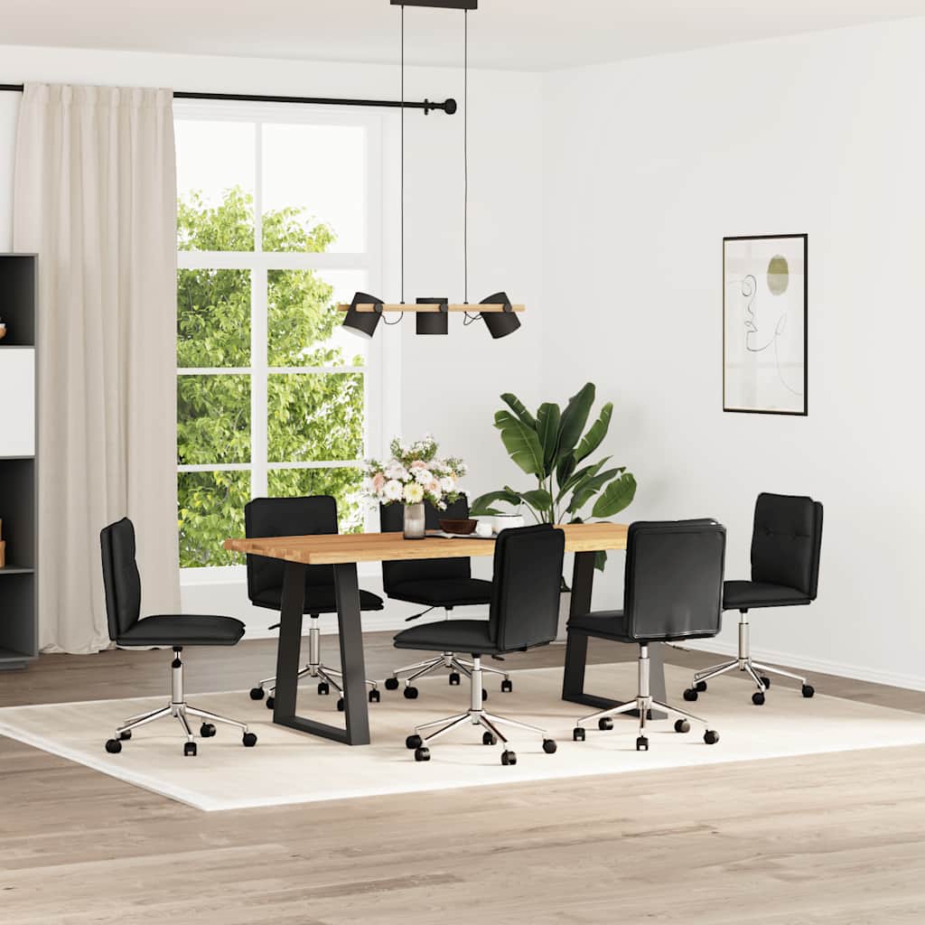 vidaXL Dining Chairs 2 pcs Faux Leather Cream
