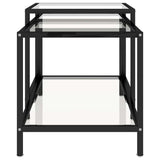 vidaXL 2-delige Salontafelset gehard glas transparant