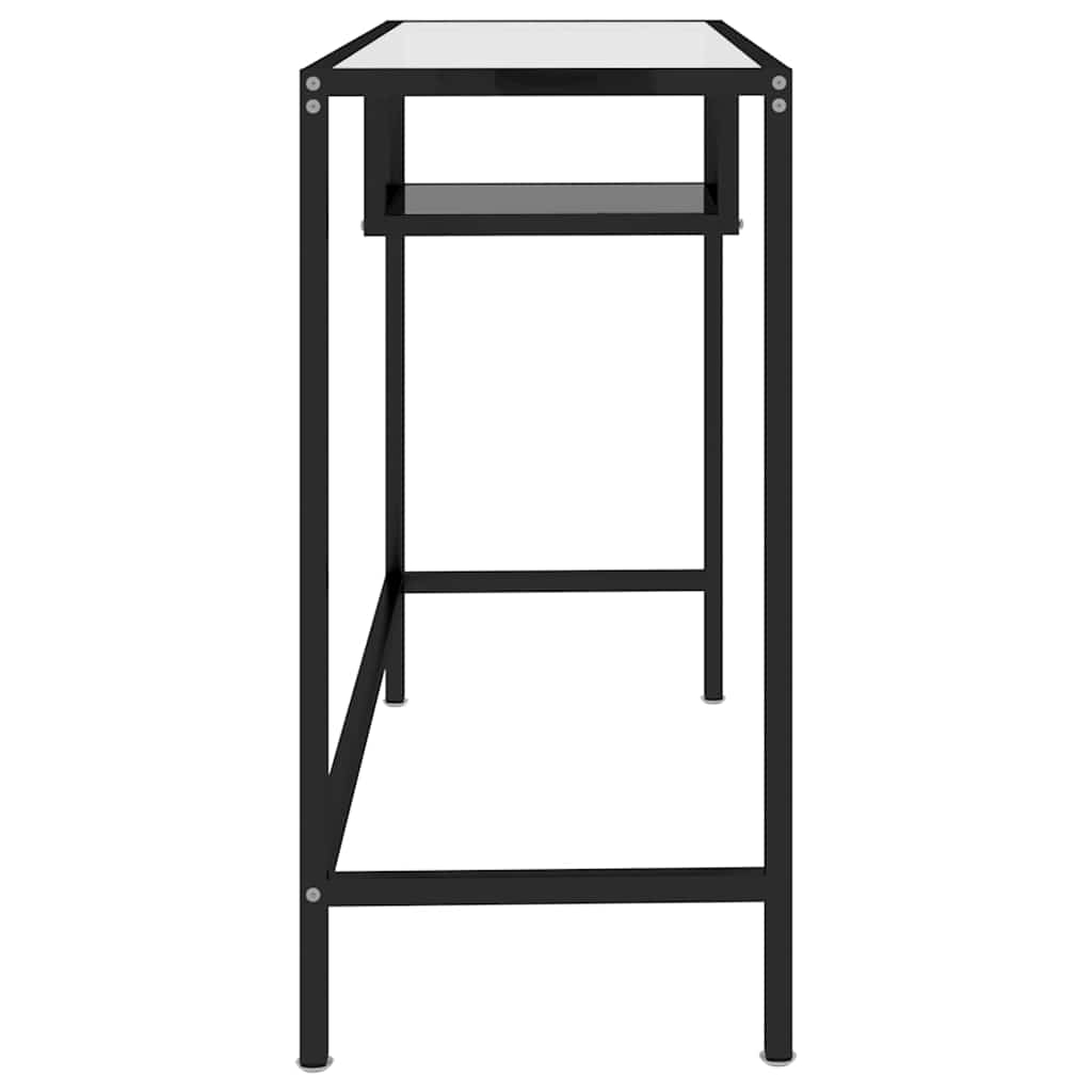 vidaXL Computerbureau 100x36x74 cm glas zwart
