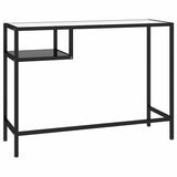 vidaXL Computerbureau 100x36x74 cm glas zwart