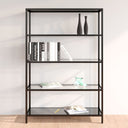 vidaXL Shelf 100x36x168 cm tempered glass black and transparent