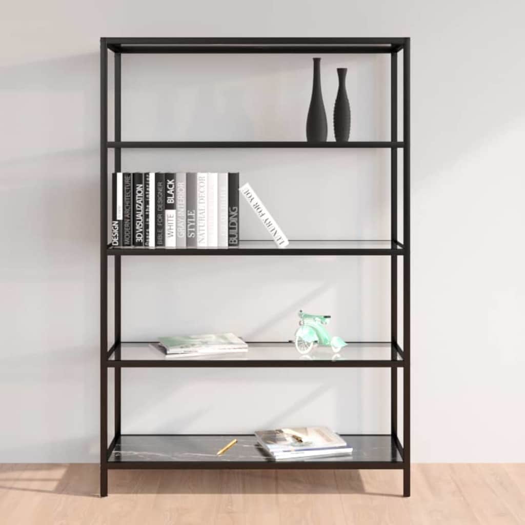 vidaXL Shelf 100x36x168 cm tempered glass black and transparent