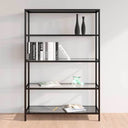 vidaXL Shelf 100x36x168 cm tempered glass black and transparent