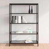 vidaXL Shelf 100x36x168 cm tempered glass black and transparent