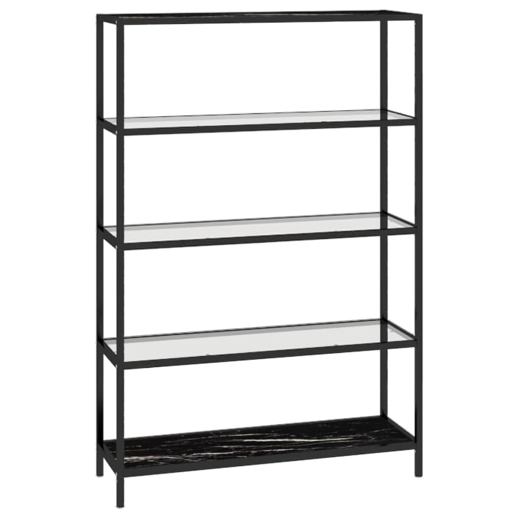 vidaXL Shelf 100x36x168 cm tempered glass black and transparent