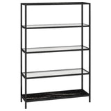 vidaXL Shelf 100x36x168 cm tempered glass black and transparent