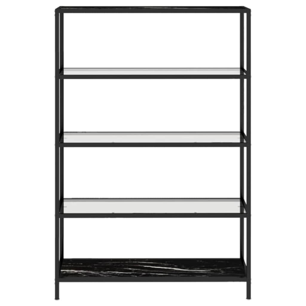 vidaXL Shelf 100x36x168 cm tempered glass black and transparent