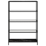 vidaXL Shelf 100x36x168 cm tempered glass black and transparent