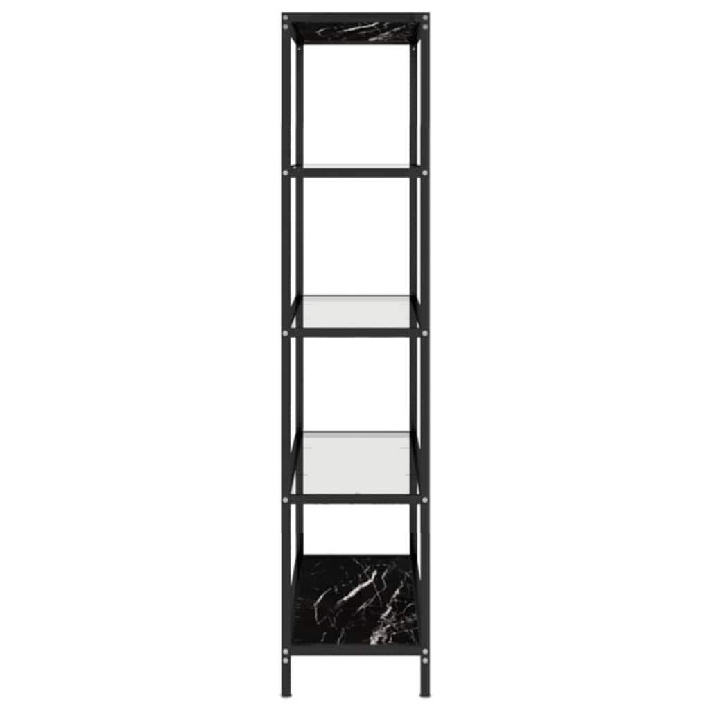 vidaXL Shelf 100x36x168 cm tempered glass black and transparent