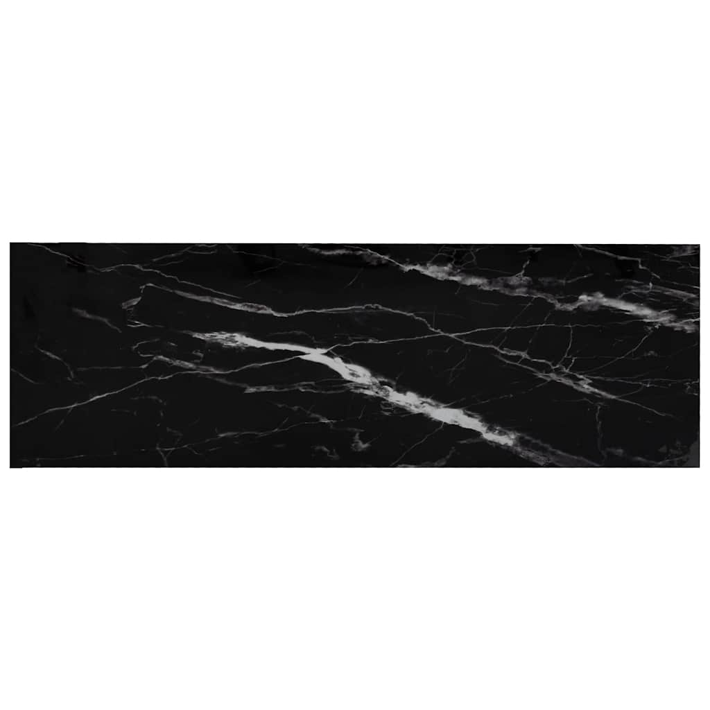 vidaXL Shelf 100x36x168 cm tempered glass black and transparent