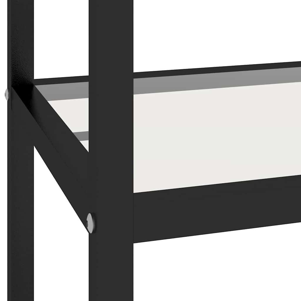 vidaXL Shelf 100x36x168 cm tempered glass black and transparent