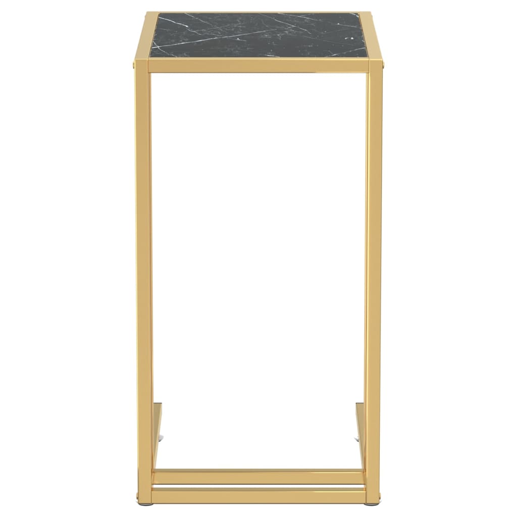 vidaXL Computer bijzettafel 50x35x65 cm gehard glas transparant