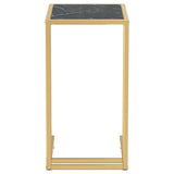 vidaXL Computer bijzettafel 50x35x65 cm gehard glas transparant