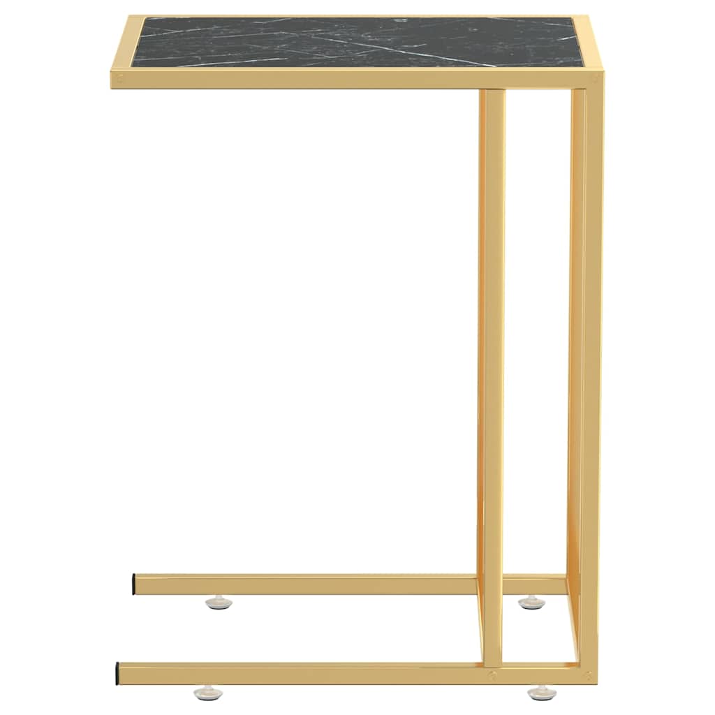 vidaXL Computer bijzettafel 50x35x65 cm gehard glas transparant