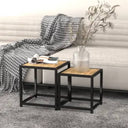 vidaXL Coffee Tables 2 pcs MDF black and yellow