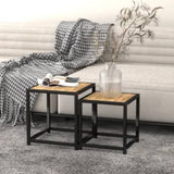 vidaXL Coffee Tables 2 pcs MDF black and yellow