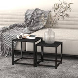 vidaXL Coffee Tables 2 pcs MDF black and yellow