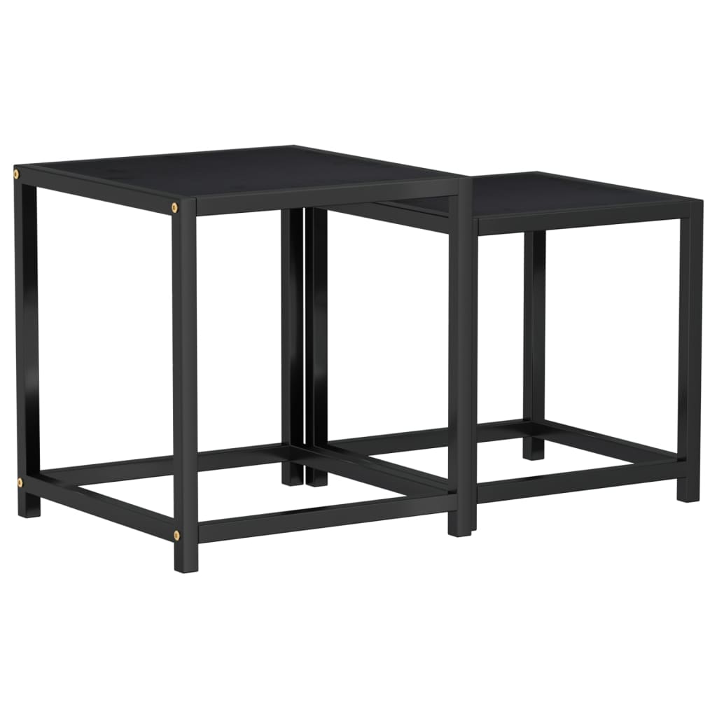 vidaXL Coffee Tables 2 pcs MDF black and yellow