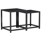 vidaXL Coffee Tables 2 pcs MDF black and yellow