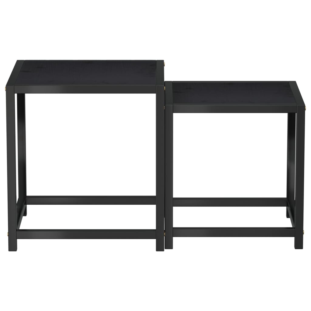 vidaXL Coffee Tables 2 pcs MDF black and yellow