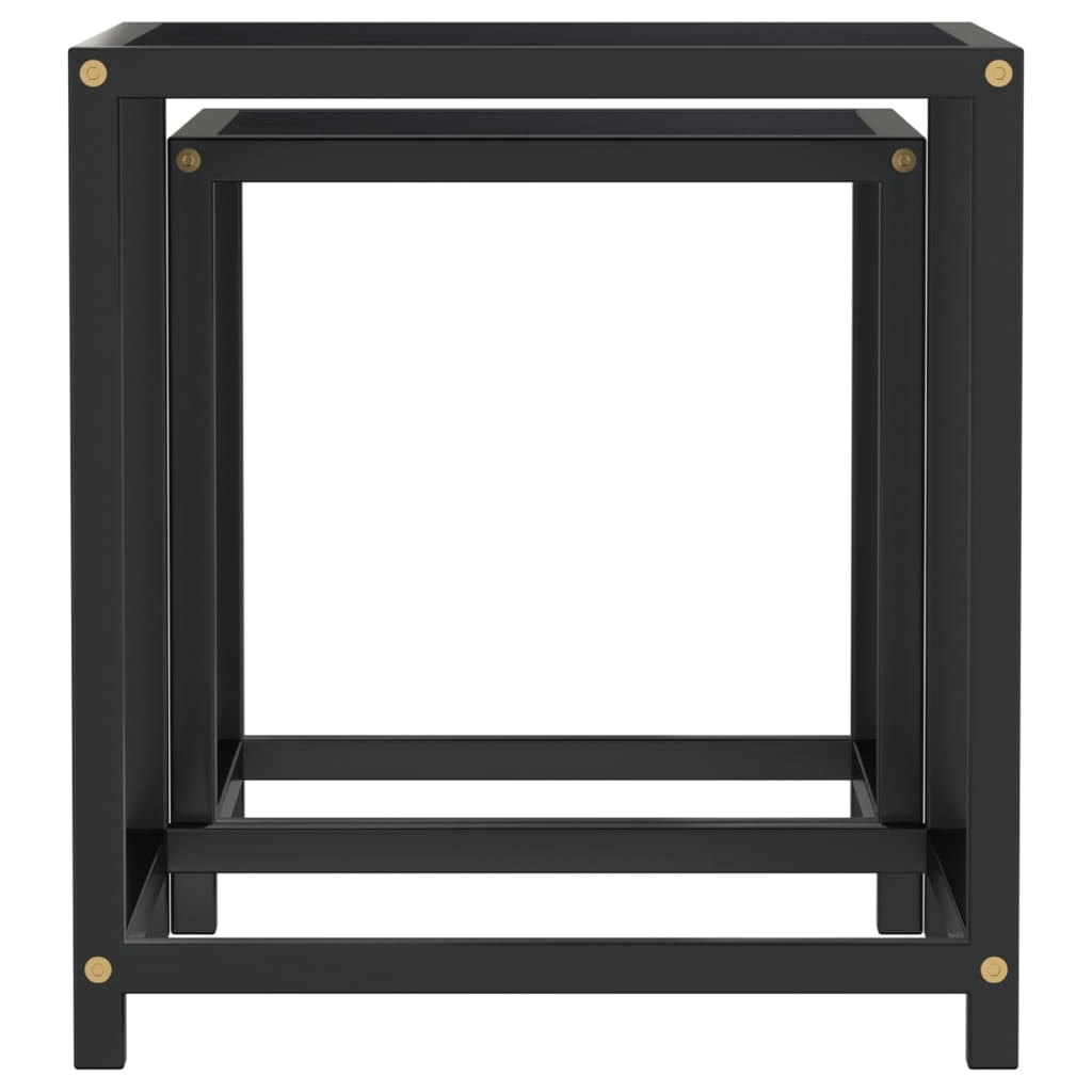 vidaXL Coffee Tables 2 pcs MDF black and yellow