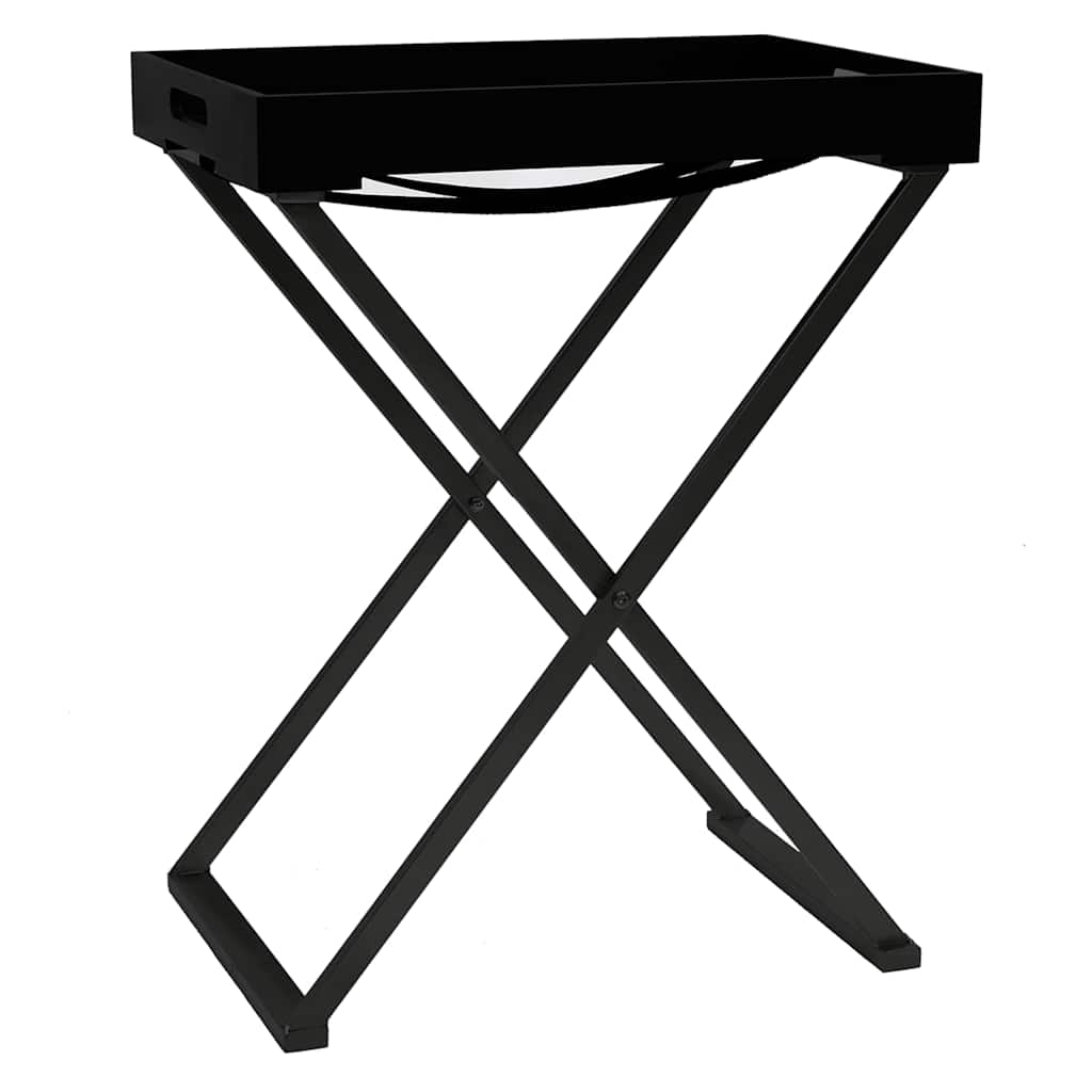 vidaXL Folding Table 48x34x61 cm MDF Gold and Black