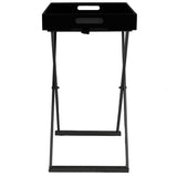 vidaXL Folding Table 48x34x61 cm MDF Gold and Black