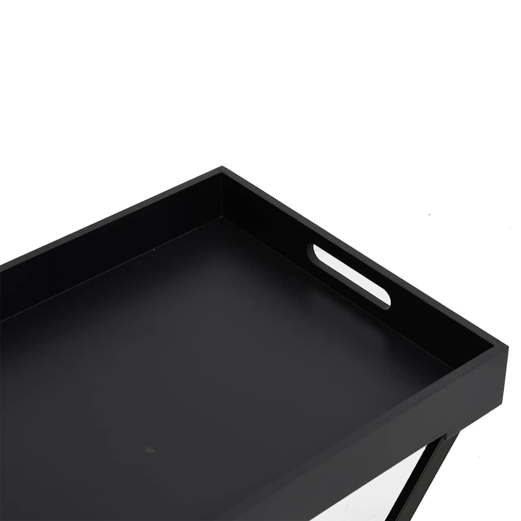 vidaXL Folding Table 48x34x61 cm MDF Gold and Black