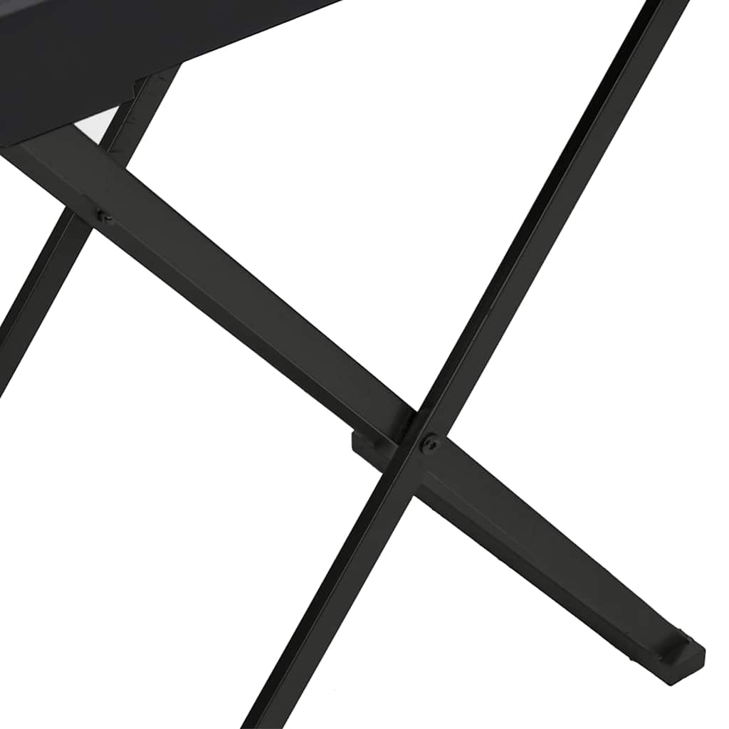 vidaXL Folding Table 48x34x61 cm MDF Gold and Black