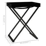 vidaXL Folding Table 48x34x61 cm MDF Gold and Black