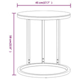 vidaXL Bijzettafel 45 cm gehard glas goudkleurig en transparant