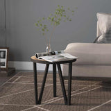 vidaXL Coffee table Ø35 cm MDF black and yellow