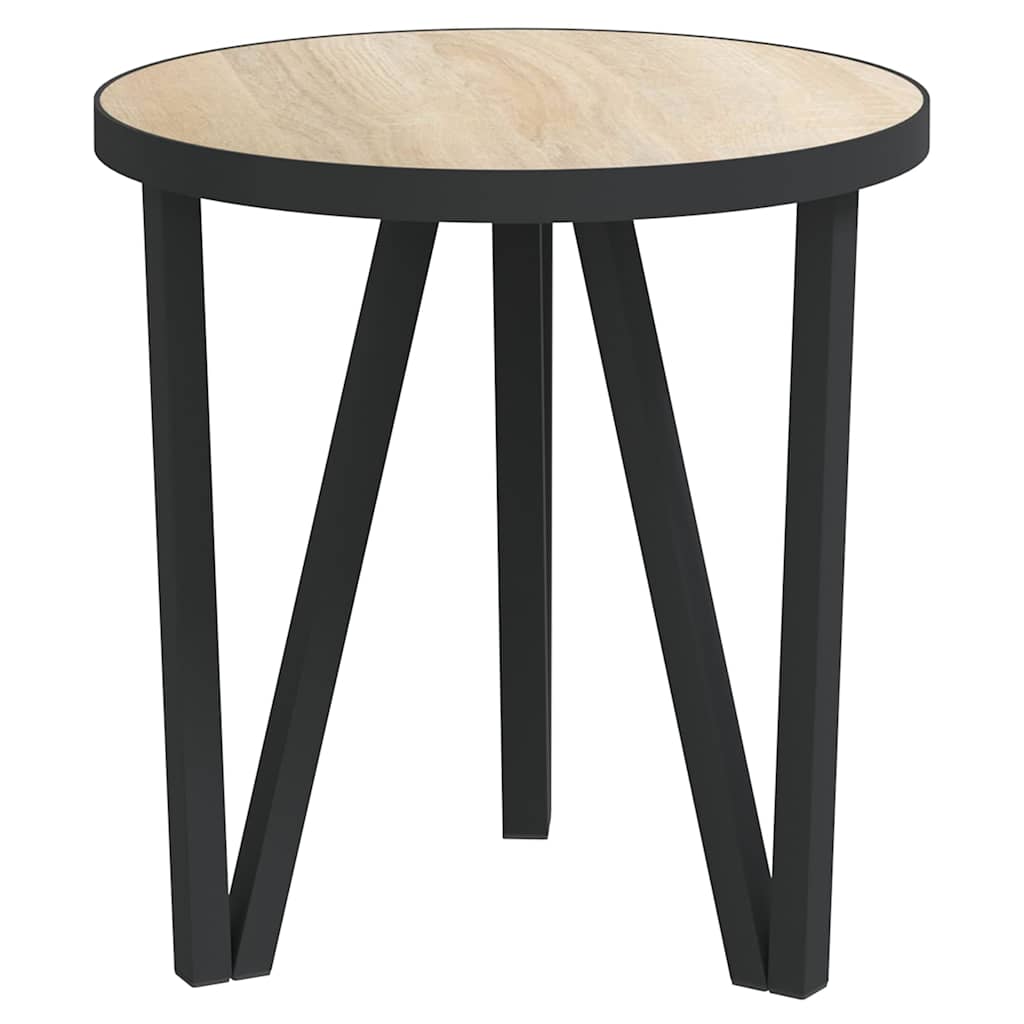 vidaXL Coffee table Ø35 cm MDF black and yellow