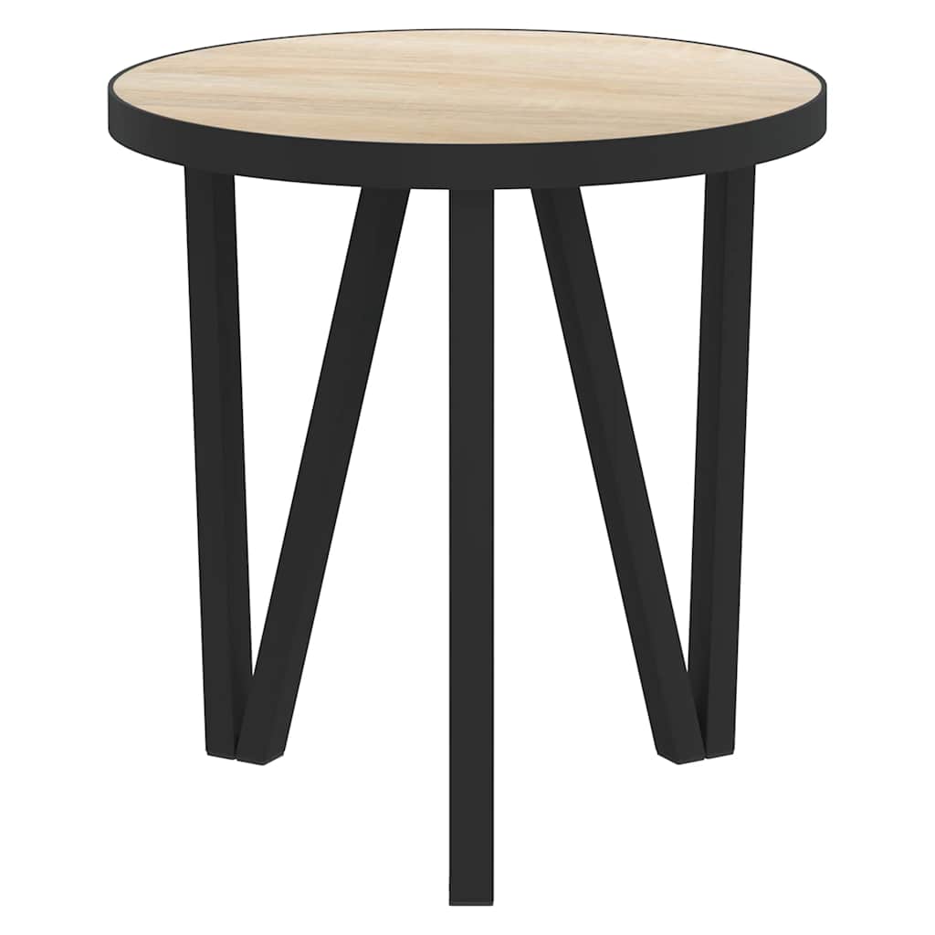 vidaXL Coffee table Ø35 cm MDF black and yellow