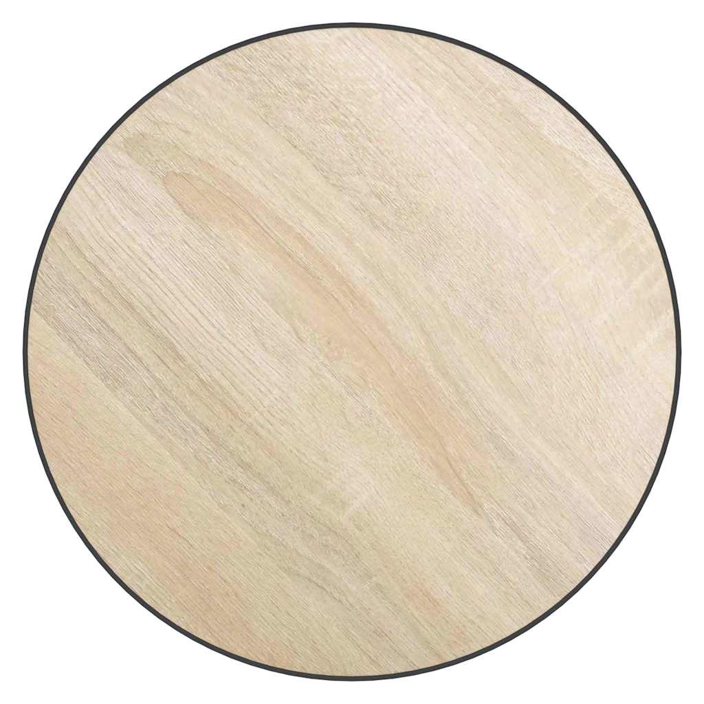 vidaXL Coffee table Ø35 cm MDF black and yellow