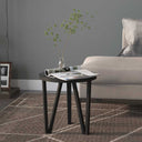 vidaXL Coffee table Ø35 cm MDF black and yellow