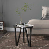 vidaXL Coffee table Ø35 cm MDF black and yellow