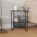 vidaXL Magazine Rack 35x15x45 cm Steel Black