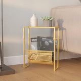 vidaXL Magazine Rack 35x15x45 cm Steel Black