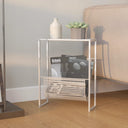 vidaXL Magazine Rack 35x15x45 cm Steel Black