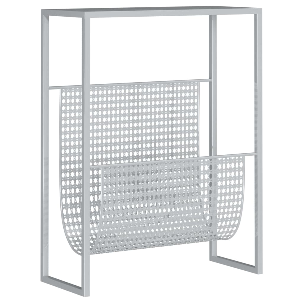 vidaXL Magazine Rack 35x15x45 cm Steel Black