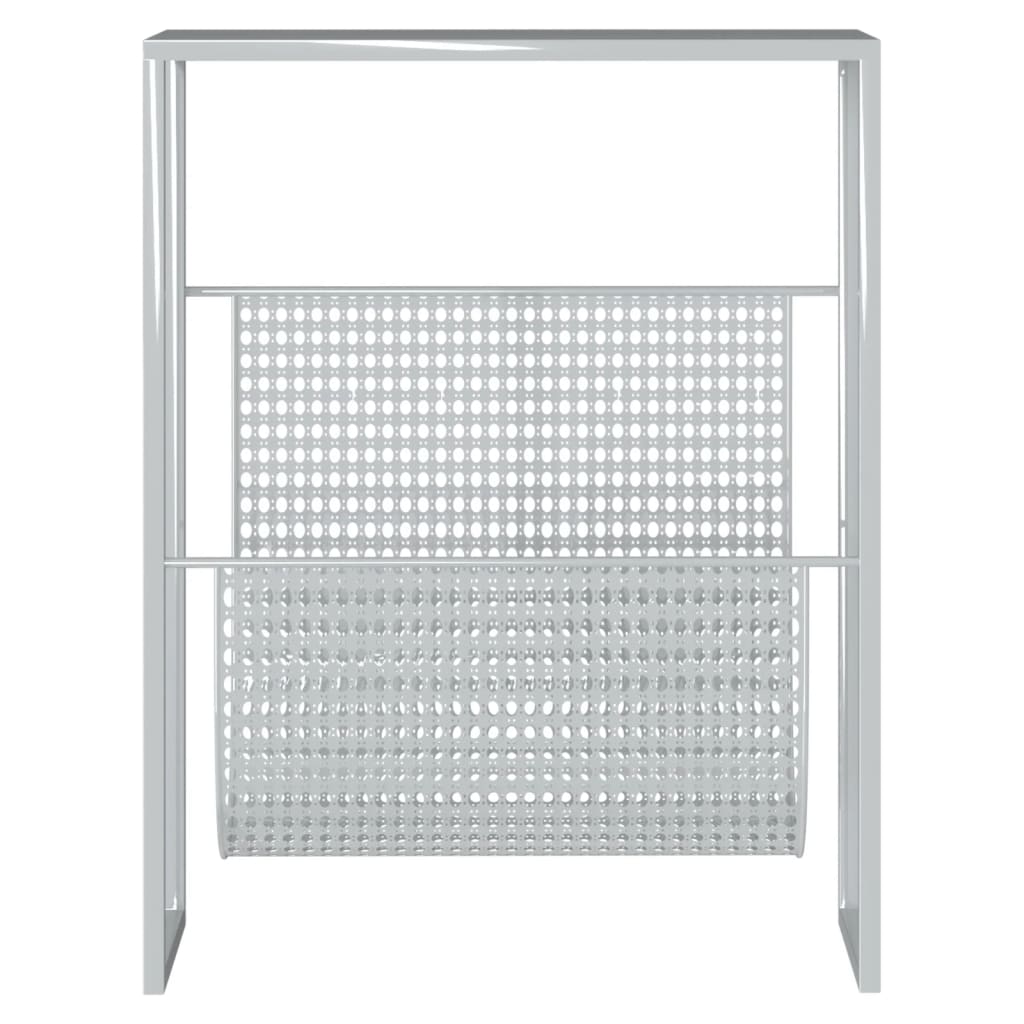 vidaXL Magazine Rack 35x15x45 cm Steel Black