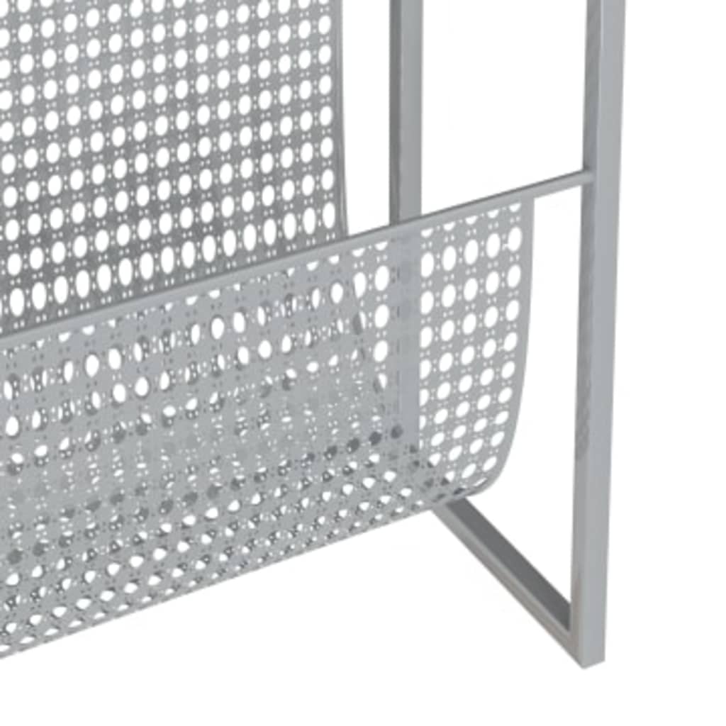 vidaXL Magazine Rack 35x15x45 cm Steel Black