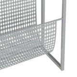 vidaXL Magazine Rack 35x15x45 cm Steel Black