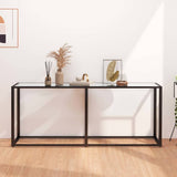vidaXL Wandtafel 140x35x75,5 cm gehard glas transparant